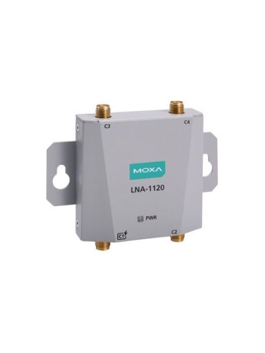Moxa (LNA-1120-T) Industrial 5G low-noise amplifier, n48, n78, n79, n1, n3, and n7 bands, IP30, -40°C to 70°C operating temperature