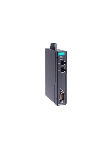 Moxa (MGate MB3170-G2-T) 1-port advanced serial-to-Ethernet Modbus gateway with 2 RJ45 Ethernet ports, DB9 serial connector, -40 to 75°C operating temperature