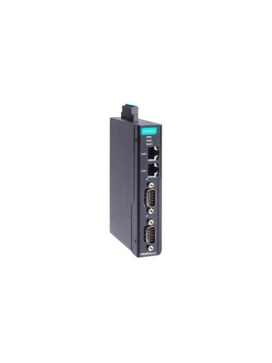 Moxa (MGate MB3270-G2-T) 2-port advanced serial-to-Ethernet Modbus gateway with 2 RJ45 Ethernet ports, DB9 serial connector, -40 to 75°C operating temperature