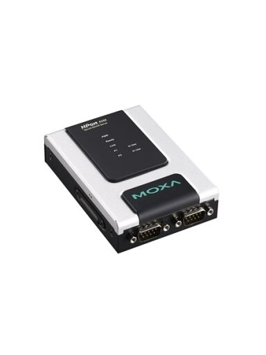 Moxa (NPort 6250-S-SC-T) 2-port RS-232/422/485 to single-mode fiber (SC connector) secure device server, -40 to 75°C operating temperature