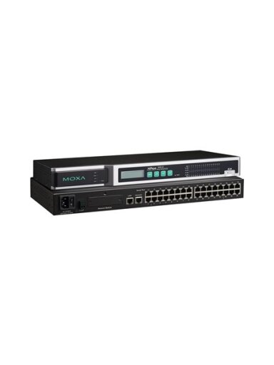 Moxa (NPort 6650-32) 32-port RS-232/422/485 to Ethernet secure terminal server, 100 to 240 VAC input