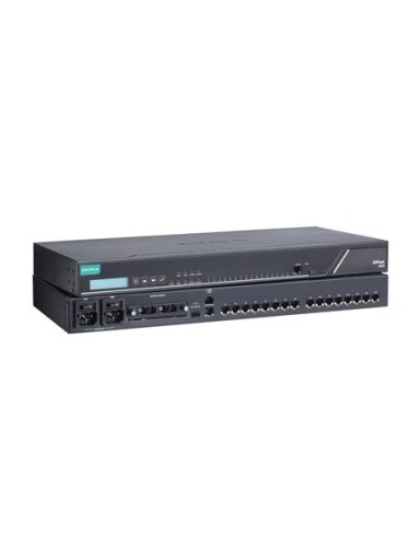 Moxa (NPort 6650-8-2AC-G2) 2nd Gen dual-LAN dual AC power 8-port RS-232/422/485 secure terminal server, -10 to 60°C operating temperature