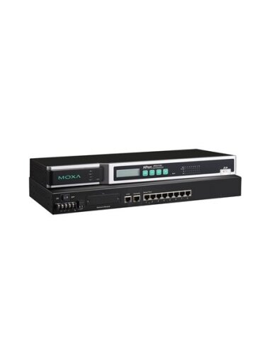 Moxa (NPort 6650-8-48V) 8-port RS-232/422/485 to Ethernet secure terminal server, ±48 VDC input