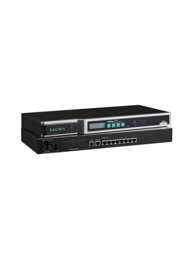 Moxa (NPort 6650-8) 8-port RS-232/422/485 to Ethernet secure terminal server, 100 to 240 VAC input
