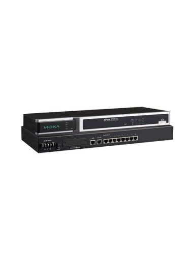 Moxa (NPort 6650-8-HV-T) 8-port RS-232/422/485 to Ethernet secure terminal server, 88 to 300 VDC power input, -40 to 85°C operating temperature