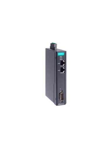 Moxa (NPort IA5150I-G2) 2nd Gen 1-port RS-232/422/485 DIN-rail serial device server with 2 RJ45 ports, 2 kV isolation, -10 to 60°C operating temperature
