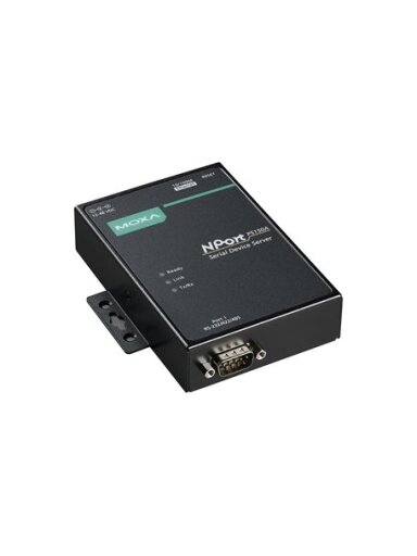 Moxa (NPort P5150A-T) 1-port RS-232/422/485 PoE device server, -40 to 75°C operating temperature