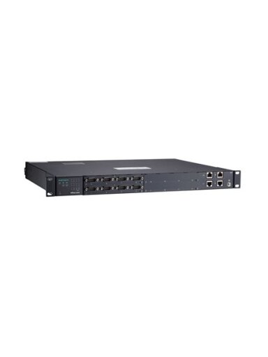 Moxa (NPort S9650I-8-2HV-E-T) 8-port RS-232/422/485 rugged device server, 2 10/100BaseT(X) ports with IEEE 1588v2 support, 88 to 300 VDC or 85 to 264 VAC, -40 to 85°C operating temperature, with 2-port Ethernet RJ45 module