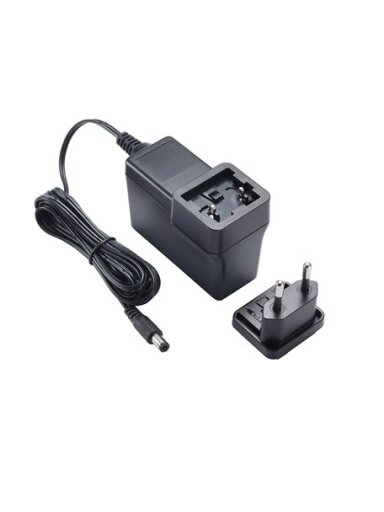 Moxa (PWR-12150-WPEU-S2) Unlocking barrel plug, 12 VDC, 1.5 A, 100 to 240 VAC, EU plug, 0 to 40°C operating temperature