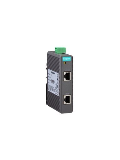 Moxa (SPL-24-T) PoE splitter with maximum output of 12.95 W at 24 VDC, -40 to 75°C operating temperature