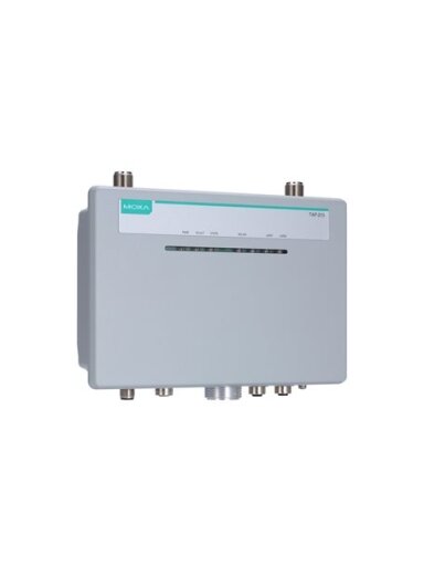 Moxa (TAP-213-EU-CT-T) Wi-Fi 4 (802.11n) railway onboard outdoor train-to-ground single-radio wireless AP/client, M12 connectors, IP68, EU band, -40 to 75°C operating temperature, conformal coating