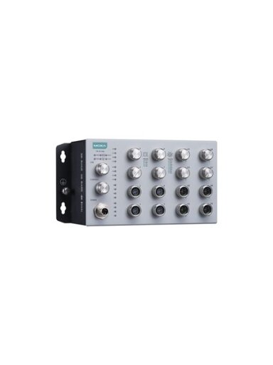 Moxa (TN-4516B-CT-T) EN 50155 16-port L2 switch with 16 FE ports, 24 to 110 VDC power input, -40 to 70°C operating temperature, IP42, conformal coating