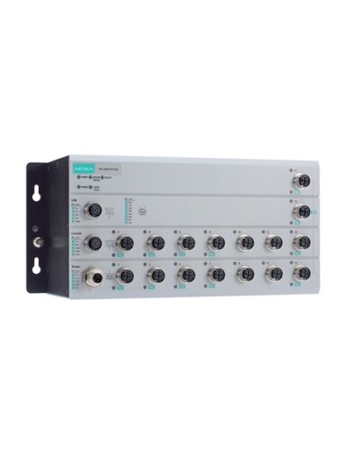 Moxa (TN-G4516-8GPoE-4XGPoE-WV-CT-T) EN 50155 Layer 2 multi-Gigabit switch with 4 Gigabit Ethernet ports, 8 Gigabit Ethernet PoE+ ports, 4 10G Ethernet PoE+ ports, 120 W PoE power budget, 24 to 110 VDC power input, -40 to 70°C operating temperature, IP40, Moxa (TN-G4516-8GPoE-4XGPoE-WV-CT-T) EN 50155 Layer 2 multi-Gigabit switch with 4 Gigabit Ethernet ports, 8 Gigabit Ethernet PoE+ ports, 4 10G Ethernet PoE+ ports, 120 W PoE power budget, 24 to 110 VDC power input, -40 to 70°C operating temperature, IP40,
