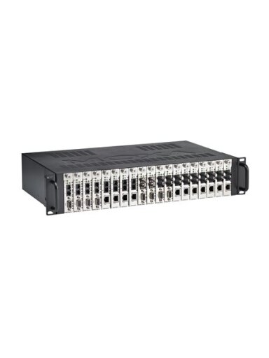 Moxa (TRC-190-AC) Rack chassis, 2U, single 110 to 240 VAC input, with 19 slots on front panel
