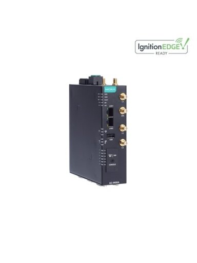 Moxa (UC-4434A-I-T) Arm Cortex-A53 quad-core 1.6 GHz industrial computer 2 Ethernet ports, 4 serial ports (2 with 2-kV isolation), 2 CAN ports, 4 DIs, 4 DOs, 2 expansion slots (for Wi-Fi 6E and LTE modules), -40 to 70°C operating temperature Moxa (UC-4434A-I-T) Arm Cortex-A53 quad-core 1.6 GHz industrial computer 2 Ethernet ports, 4 serial ports (2 with 2-kV isolation), 2 CAN ports, 4 DIs, 4 DOs, 2 expansion slots (for Wi-Fi 6E and LTE modules), -40 to 70°C operating temperature