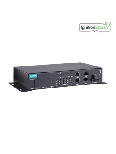 Moxa (UC-8620A-T) Arm Cortex-A72 dual-core 1.5 GHz box-type computer with 4 Ethernet ports, 8 serial ports, 2 CAN ports, 4 DIs, 4 DOs, 1 M.2 M key socket for SSD, 1 mPCIe slot for the LTE module, -40 to 75°C operating temperature Moxa (UC-8620A-T) Arm Cortex-A72 dual-core 1.5 GHz box-type computer with 4 Ethernet ports, 8 serial ports, 2 CAN ports, 4 DIs, 4 DOs, 1 M.2 M key socket for SSD, 1 mPCIe slot for the LTE module, -40 to 75°C operating temperature