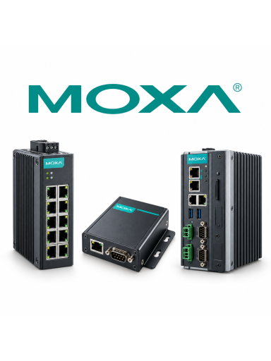 Moxa (V3400-WLAN22-AX) Wi-Fi 6 (802.11ax) module, 2 coaxial cables (I-PEX 4 MHF male connector to QMA female connector), 2 thermal pads for the V3400 Series