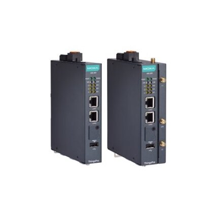 Moxa (AIG-301-T-AP-AZU-LX) 2 prievadų Modbus į Azure pažangūs IIoT tinklų sietuvai, komplektacija: Arm® Cortex™-A7 dviejų branduolių 1 GHz procesorius, Azure IoT Edge, LTE Cat. 4 modulis Azijos ir Ramiojo vandenyno regionui, Darbinė temperatūra: -40...70
