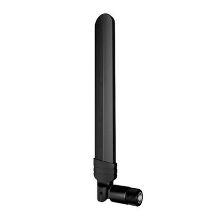 Moxa (ANT-WDB6-ARM-05) 2 dBi ties 2.4 GHz arba 2 dBi ties 5 GHz arba 3 dBi ties 6 GHz, trijų dažnių juostų dipolinė antena su RP-SMA (lizdas) jungtis