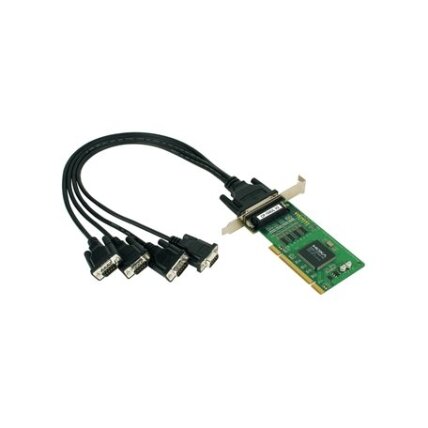 Moxa (CP-104JU-T) 4 prievadų RS-232 universali PCI nuosekliojo ryšio plokštė su RJ45 prievadai on plokštė, Darbinė temperatūra: -40...85 °C 2
