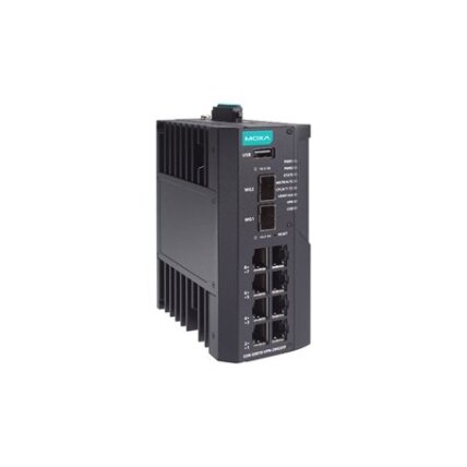 Moxa (EDR-G9010-VPN-2MGSFP-CT) 8 GbE varinis + 2 GbE SFP kelių prievadų pramoninis saugus maršrutizatorius su ugniasienė/NAT/VPN, 12/24/48 VDC įėjimas įtampa, Darbinė temperatūra: -10...60 °C, apsauginė elektronikos danga Moxa (EDR-G9010-VPN-2MGSFP-CT) 8 GbE varinis + 2 GbE SFP kelių prievadų pramoninis saugus maršrutizatorius su ugniasienė/NAT/VPN, 12/24/48 VDC įėjimas įtampa, Darbinė temperatūra: -10...60 °C, apsauginė elektronikos danga