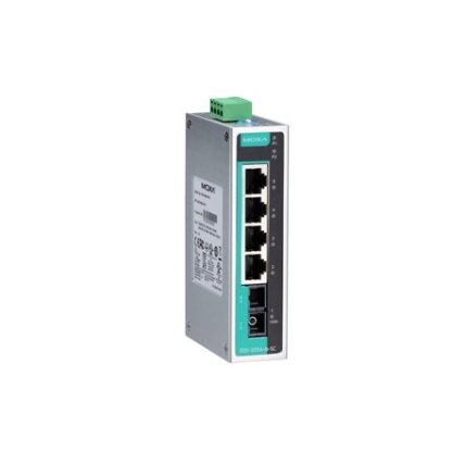 Moxa (EDS-205A-S-SC-T) nevaldomas Ethernet komutatorius, komplektacija: 4 10/100BaseT(X) prievadai, 1 100BaseFX vienamodis prievadas su SC jungtis, Darbinė temperatūra: -40...75 °C Moxa (EDS-205A-S-SC-T) nevaldomas Ethernet komutatorius, komplektacija: 4 10/100BaseT(X) prievadai, 1 100BaseFX vienamodis prievadas su SC jungtis, Darbinė temperatūra: -40...75 °C