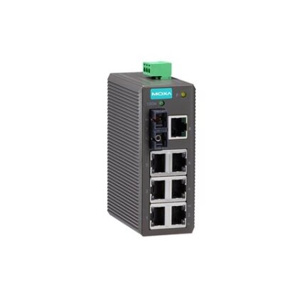 Moxa (EDS-208-M-SC) pradinio lygio nevaldomas Ethernet komutatorius, komplektacija: 7 10/100BaseT(X) prievadai, 1 100BaseFX daugiamodis prievadas su SC jungtis, plastikinis korpusas, Darbinė temperatūra: -10...60 °C Moxa (EDS-208-M-SC) pradinio lygio nevaldomas Ethernet komutatorius, komplektacija: 7 10/100BaseT(X) prievadai, 1 100BaseFX daugiamodis prievadas su SC jungtis, plastikinis korpusas, Darbinė temperatūra: -10...60 °C