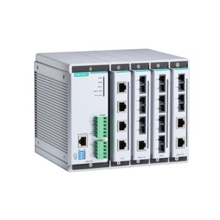 Moxa (EDS-616-T) kompaktiškas valdomas Ethernet komutatorius sistema, komplektacija: 4 lizdai skirta 4 prievadų Fast Ethernet sąsaja moduliai, skirta a bendras of up į 16 prievadai, Darbinė temperatūra: -40...75 °C Moxa (EDS-616-T) kompaktiškas valdomas Ethernet komutatorius sistema, komplektacija: 4 lizdai skirta 4 prievadų Fast Ethernet sąsaja moduliai, skirta a bendras of up į 16 prievadai, Darbinė temperatūra: -40...75 °C