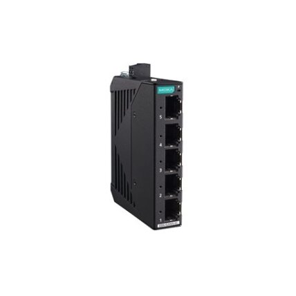Moxa (EDS-G2005-EL-T) nevaldomas visi prievadai Gigabit, Ethernet komutatorius, komplektacija: 5 10/100/1000 BaseT(X) prievadai, 12/24/48 maitinimo įėjimas, metalinis korpusas, Darbinė temperatūra: -40...75 °C