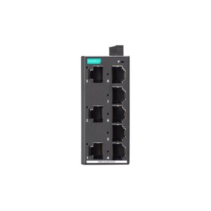 Moxa (EDS-G2008-ELP) nevaldomas visi prievadai Gigabit, Ethernet komutatorius, komplektacija: 8 10/100/1000 BaseT(X) prievadai, 12/24/48 maitinimo įėjimas, plastikinis korpusas, Darbinė temperatūra: -10...60 °C 2