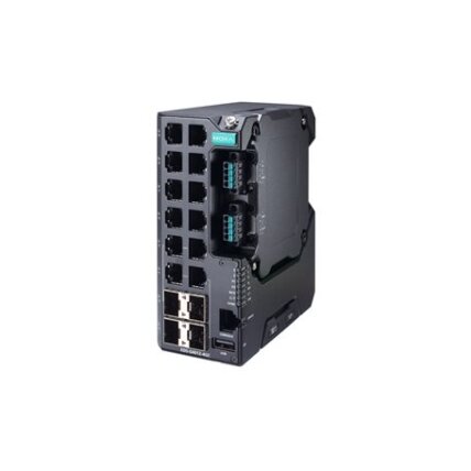 Moxa (EDS-G4012-4GC-HV-T) valdomas Ethernet komutatorius, komplektacija: 8 10/100/1000BaseT(X) prievadai, 4 10/100/1000BaseT(X) arba 100/1000BaseSFP prievadai, vienas maitinimo šaltinis, 110/220 VAC/VDC, Darbinė temperatūra: -40...75 °C 3