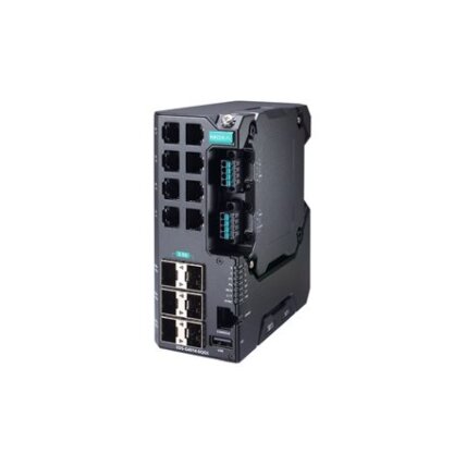 Moxa (EDS-G4014-6QGS-LV) valdomas Ethernet komutatorius, komplektacija: 8 10/100/1000BaseT(X) prievadai, 6 1000/2500BaseSFP prievadai, dvigubas maitinimas maitinimo šaltinis, 12/24/48 VDC, Darbinė temperatūra: -10...60 °C 3