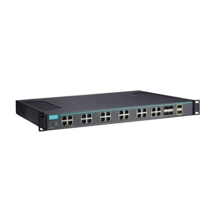Moxa (ICS-G7826A-2XG-HV-HV-T) 3 lygmens visi prievadai Gigabit, valdomas Ethernet komutatorius, komplektacija: 20 10/100/1000BaseT(X) prievadai, 4 10/100/1000BaseT(X) arba 100/1000BaseSFP lizdas kombinuoti prievadai, 2 10GbE SFP+ lizdai, 2 galvaniškai ats Moxa (ICS-G7826A-2XG-HV-HV-T) 3 lygmens visi prievadai Gigabit, valdomas Ethernet komutatorius, komplektacija: 20 10/100/1000BaseT(X) prievadai, 4 10/100/1000BaseT(X) arba 100/1000BaseSFP lizdas kombinuoti prievadai, 2 10GbE SFP+ lizdai, 2 galvaniškai ats