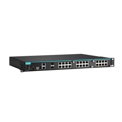 Moxa (IKS-6726A-2GTXSFP-48-48-T) modulinis valdomas Ethernet komutatorius, komplektacija: 8 10/100BaseT(X) prievadai, 2 10/100/1000BaseT(X) arba 100/1000BaseSFP kombinuoti prievadai, 2 lizdai skirta Fast Ethernet moduliai, priekinis kabelių prijungimas, 2 2 Moxa (IKS-6726A-2GTXSFP-48-48-T) modulinis valdomas Ethernet komutatorius, komplektacija: 8 10/100BaseT(X) prievadai, 2 10/100/1000BaseT(X) arba 100/1000BaseSFP kombinuoti prievadai, 2 lizdai skirta Fast Ethernet moduliai, priekinis kabelių prijungimas, 2 2