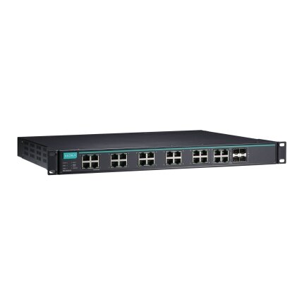 Moxa (IKS-G6524A-8GSFP-4GTXSFP-HV-HV-T) 2 lygmens visi prievadai Gigabit, valdomas Ethernet komutatorius, komplektacija: 12 10/100/1000BaseT(X) prievadai, 8 100/1000BaseSFP lizdai, 4 10/100/1000BaseT(X) arba 100/1000BaseSFP lizdas kombinuoti prievadai, 2  2