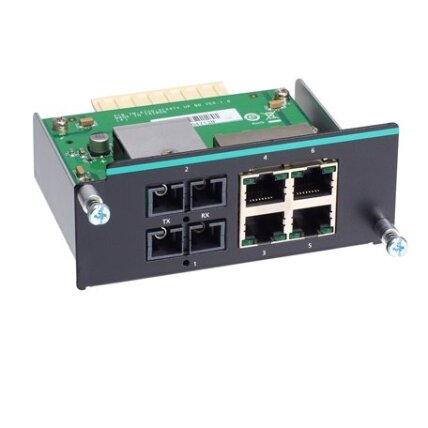 Moxa (IM-6700A-2MSC4TX) Fast Ethernet modulis, komplektacija: 2 daugiamodis 100BaseFX prievadai su SC jungtis, 4 10/100BaseT(X) prievadai Moxa (IM-6700A-2MSC4TX) Fast Ethernet modulis, komplektacija: 2 daugiamodis 100BaseFX prievadai su SC jungtis, 4 10/100BaseT(X) prievadai