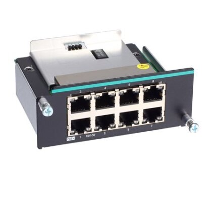 Moxa (IM-6700A-8PoE) Fast Ethernet PoE+ modulis, komplektacija: 8 100BaseT(X) PoE/PoE+ prievadai (skirta IKS-6728A-8PoE serija tik) Moxa (IM-6700A-8PoE) Fast Ethernet PoE+ modulis, komplektacija: 8 100BaseT(X) PoE/PoE+ prievadai (skirta IKS-6728A-8PoE serija tik)