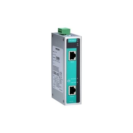 Moxa (INJ-24A-T) Gigabit high-maitinimas PoE+ injektorius, max. išėjimas of 36W/60W ties 24 arba 48 VDC by 2-pora/4-pora režimas, Darbinė temperatūra: -40...75 °C