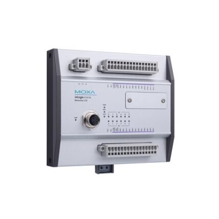 Moxa (ioLogik E1512-M12-T) atsparus aplinkai I/O, 4 skaitmeniniai įėjimai (DI), 4 skaitmeniniai įėjimai ir išėjimai (DIO), Darbinė temperatūra: -40...85 °C 1