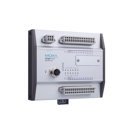 Moxa (ioLogik E1512-M12-T) atsparus aplinkai I/O, 4 skaitmeniniai įėjimai (DI), 4 skaitmeniniai įėjimai ir išėjimai (DIO), Darbinė temperatūra: -40...85 °C 2