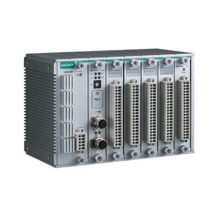 Moxa (ioPAC 8600-CPU30-M12-C-T) atsparus aplinkai valdiklis, 1 GHz CPU, 2 prievadų M12 Ethernet, C/C++, Darbinė temperatūra: -40...75 °C Moxa (ioPAC 8600-CPU30-M12-C-T) atsparus aplinkai valdiklis, 1 GHz CPU, 2 prievadų M12 Ethernet, C/C++, Darbinė temperatūra: -40...75 °C