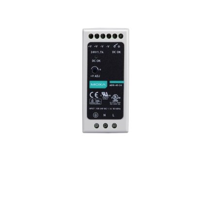 Moxa (MDR-40-24) DIN bėgelio 24 VDC maitinimo šaltinis, komplektacija: 40W/1.7A, 85...264 VAC, arba 120...370 VDC įėjimas, Darbinė temperatūra: -20...70 °C 2 Moxa (MDR-40-24) DIN bėgelio 24 VDC maitinimo šaltinis, komplektacija: 40W/1.7A, 85...264 VAC, arba 120...370 VDC įėjimas, Darbinė temperatūra: -20...70 °C 2