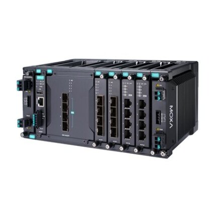 Moxa (MDS-G4020-L3-4XGS-T) 3 lygmens visi prievadai Gigabit, modulinis valdomas Ethernet komutatorius, komplektacija: 4 fiksuotas 10GbE SFP+ lizdai, 4 lizdai skirta pasirinktinai 4 prievadų GE/FE moduliai, 2 lizdai skirta galvaniškai atskirtas maitinimas 3 Moxa (MDS-G4020-L3-4XGS-T) 3 lygmens visi prievadai Gigabit, modulinis valdomas Ethernet komutatorius, komplektacija: 4 fiksuotas 10GbE SFP+ lizdai, 4 lizdai skirta pasirinktinai 4 prievadų GE/FE moduliai, 2 lizdai skirta galvaniškai atskirtas maitinimas 3