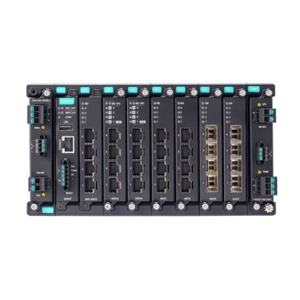 Moxa (MDS-G4028-L3) 3 lygmens visi prievadai Gigabit, modulinis valdomas Ethernet komutatorius, komplektacija: 4 fiksuotas Gigabit Ethernet prievadai, 6 lizdai skirta pasirinktinai 4 prievadų GE/FE moduliai, 2 lizdai skirta galvaniškai atskirtas maitinima 2 Moxa (MDS-G4028-L3) 3 lygmens visi prievadai Gigabit, modulinis valdomas Ethernet komutatorius, komplektacija: 4 fiksuotas Gigabit Ethernet prievadai, 6 lizdai skirta pasirinktinai 4 prievadų GE/FE moduliai, 2 lizdai skirta galvaniškai atskirtas maitinima 2