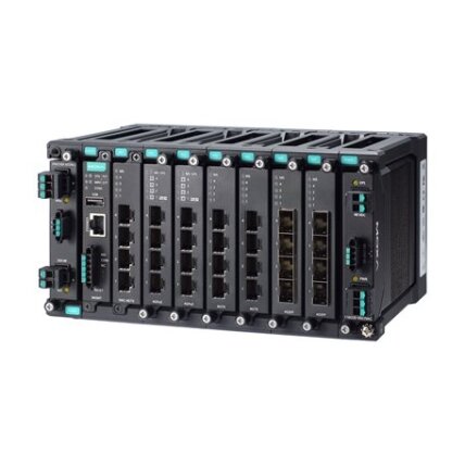 Moxa (MDS-G4028-L3-T) 3 lygmens visi prievadai Gigabit, modulinis valdomas Ethernet komutatorius, komplektacija: 4 fiksuotas Gigabit Ethernet prievadai, 6 lizdai skirta pasirinktinai 4 prievadų GE/FE moduliai, 2 lizdai skirta galvaniškai atskirtas maitini 3 Moxa (MDS-G4028-L3-T) 3 lygmens visi prievadai Gigabit, modulinis valdomas Ethernet komutatorius, komplektacija: 4 fiksuotas Gigabit Ethernet prievadai, 6 lizdai skirta pasirinktinai 4 prievadų GE/FE moduliai, 2 lizdai skirta galvaniškai atskirtas maitini 3