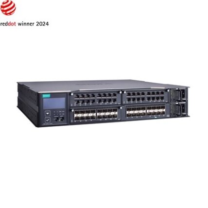 Moxa (MRX-G4064-L3-8XGS) 3 lygmens modulinis valdomas Gigabit Ethernet komutatorius, komplektacija: 3 lizdai skirta 16 prievadų Gigabit Ethernet moduliai, 8 10GbE SFP+ lizdai, 2 galvaniškai atskirti maitinimo šaltiniai (90...264 VAC), Darbinė temperatūra: 1 Moxa (MRX-G4064-L3-8XGS) 3 lygmens modulinis valdomas Gigabit Ethernet komutatorius, komplektacija: 3 lizdai skirta 16 prievadų Gigabit Ethernet moduliai, 8 10GbE SFP+ lizdai, 2 galvaniškai atskirti maitinimo šaltiniai (90...264 VAC), Darbinė temperatūra: 1
