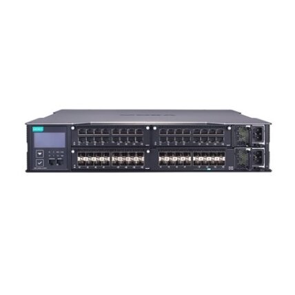 Moxa (MRX-G4064-L3-8XGS) 3 lygmens modulinis valdomas Gigabit Ethernet komutatorius, komplektacija: 3 lizdai skirta 16 prievadų Gigabit Ethernet moduliai, 8 10GbE SFP+ lizdai, 2 galvaniškai atskirti maitinimo šaltiniai (90...264 VAC), Darbinė temperatūra: 2 Moxa (MRX-G4064-L3-8XGS) 3 lygmens modulinis valdomas Gigabit Ethernet komutatorius, komplektacija: 3 lizdai skirta 16 prievadų Gigabit Ethernet moduliai, 8 10GbE SFP+ lizdai, 2 galvaniškai atskirti maitinimo šaltiniai (90...264 VAC), Darbinė temperatūra: 2