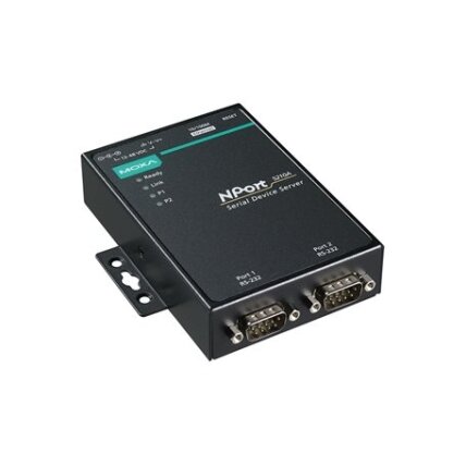 Moxa (NPort 5210A-T) 2 prievadų RS-232 įrenginių serveris su apsauga nuo viršįtampių, Darbinė temperatūra: -40...75 °C Moxa (NPort 5210A-T) 2 prievadų RS-232 įrenginių serveris su apsauga nuo viršįtampių, Darbinė temperatūra: -40...75 °C