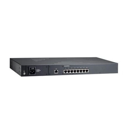 Moxa (NPort 5610-16-48V) 16 prievadų RS-232 Montuojamas į spintą įrenginių serveris su RJ45 jungtys ir 48 VDC maitinimo įėjimas 2
