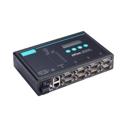 Moxa (NPort 5610-8-DT) 8 prievadų RS-232 stalinis įrenginių serveris, komplektacija: DB9 kištukas jungtys ir 48 VDC maitinimo įėjimas Moxa (NPort 5610-8-DT) 8 prievadų RS-232 stalinis įrenginių serveris, komplektacija: DB9 kištukas jungtys ir 48 VDC maitinimo įėjimas